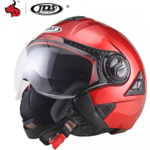 NENKI Motorcycle Helmet Double Lens Casco Moto Open Face Scooter Helmet Motorbike Racing Helmet Vintage Helmet For Men And Women