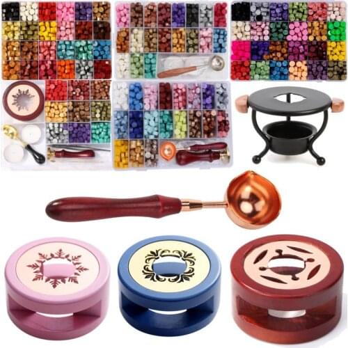 Vintage Octagonal Sealing Wax Tablet Set with Spoon for DIY Scrapbooking Wedding Sealing Stamp Decorative Invitation Sealing