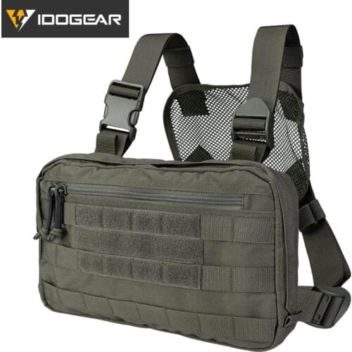 IDOGEAR Tatcical Chest Rig Pouch Chest Recon MOLLE Shoulder Bag Multi-Purpose Military Tactical EDC Pouch 3537