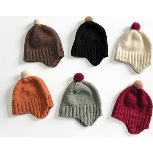 2020 New Knitted Kids Beanie Cap Infant Baby Boy Girl Hat Warm Children Baby Autumn Winter Girls Hat for Kids Muts Bonnet Enfant