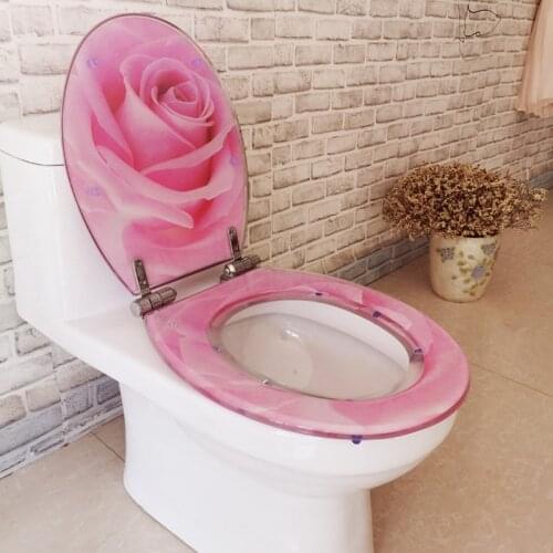 Various styles buffer Thick resin art toilet seats cover OUV universal style,Stainless steel slow-down hinge Accessories,J19395