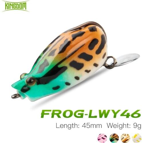 Kingdom Soft Frog Fishing Lure 45mm 9g Topwater Floating Frog Lure Silicone Soft Bait With Single Hook Fishing Tackle For Pike