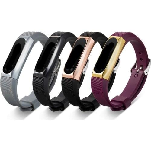 Strap For Xiaomi Mi Band 2 Bracelet Replacement Wristband With Metal Case Comfortable Personality Stylish Band Strap Accessories