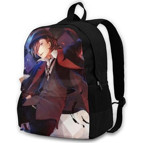 Bungou Stray Dogs Backpacks Youth Lightweight Basic Backpack Polyester Jogging Bags