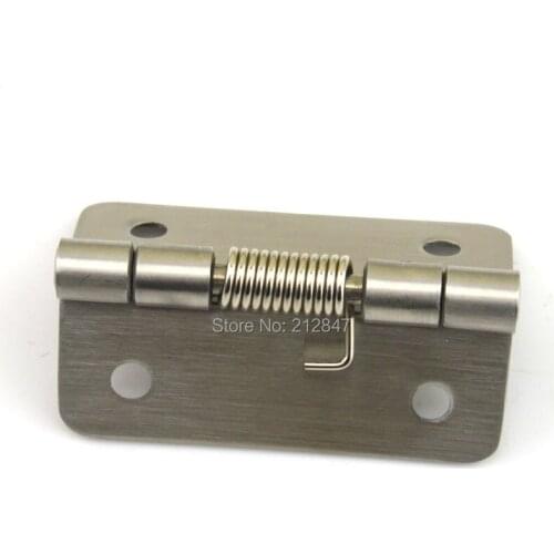 Silver Tone Stainless Steel 60 x 54 x 8mm Self Opening Spring Loaded Door Hinge