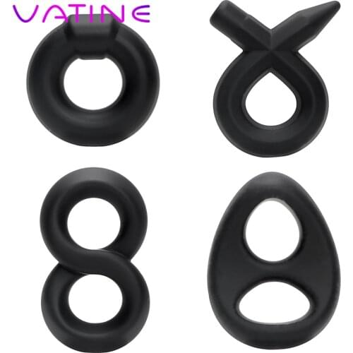 VATINE Penis Ring Soft Flexible Cock Ring Silicone Sex Toys Cockring Delay Ejaculation Adult Products For Men Male Masturbation