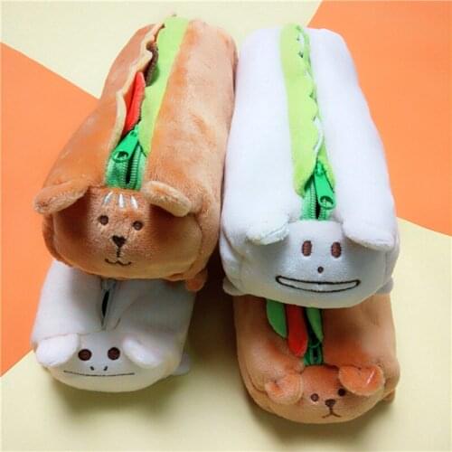Japan Cartoon Cute Plush Pen Bag Student Stationery Bag 16*7*9cm High Quality Student Gifts New Hot