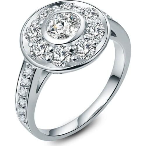 2.5Ct Solid 14K Gold Flower Style Captivating Simulate Diamond Wedding Ring For Women Perfectly Design Durable Quality Jewelry