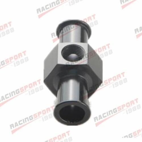 1/2" Inline Fuel Pressure Gauge Barb Adapter 1/8" NPT Port Black/BLUE