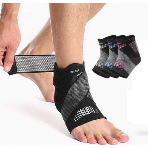 1PCS Breathable Anti-sprain Ankle Support Brace High Elastic Strap Pressurize Basketball Football Fitness Sports Ankle Protector