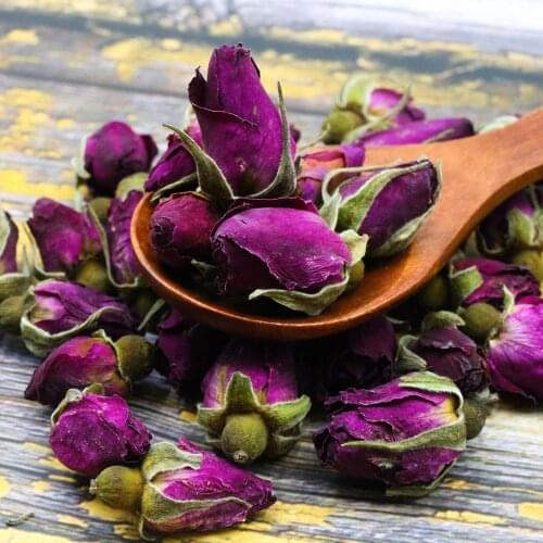 2020 Chinese Tea Purple Rosebud Rose Buds Dried Flower Floral Herbal Green Food For Health Care