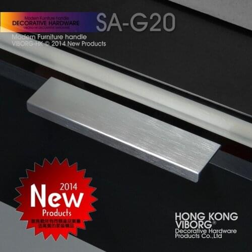 4 pieces) 150mm VIBORG Modern Cabinet Cupboard Door Handles Pulls, Drawer Pulls Handles, Brushed, SA-G20-150SS