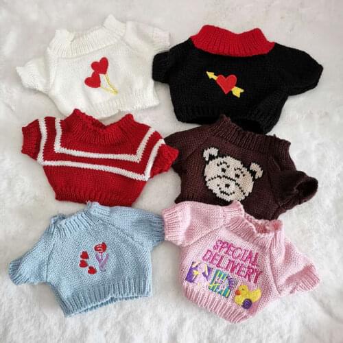 Clothing Accessories for Plush Animals 30cm Lalafanfan Yellow Duck Dog Alpaca Dress Hair Band Sweater Doll Clothes Girls Gift