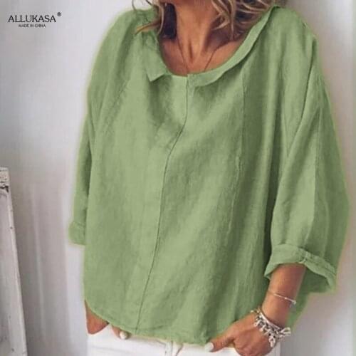Льняные блузки Allukasa China At AliExpress