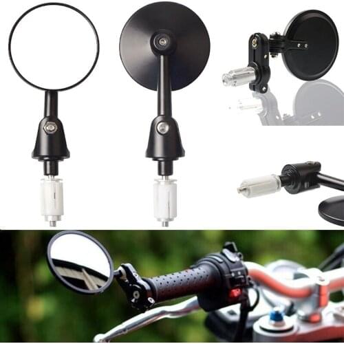 Black round Motorcycle Mirror rearview side mirrors For yamaha yzf r3 yz 125 250 ybr xt fz6 mt 09 07 r15 yamaha moto jog xj6 fz1