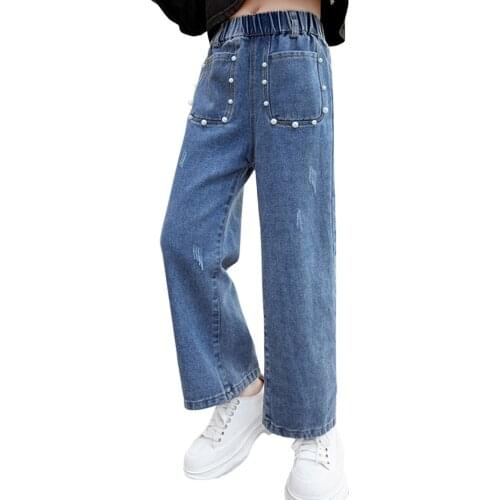 Girls Jeans 2021 Newest Jeans Kids Girl Casual Style Childrens Jeans Spring Autumn Childrens Clothes 6 8 10 12 14