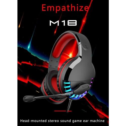 M18 Gaming Headset Stereo RGB Noise Cancelling Headphones Soft Earpads for One