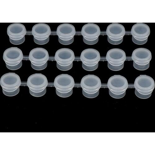 5Pcs 6 Joint 3ml Pigment Container Box Painting Acrylic Paint Supplies for Drawing Art Plastic Palette Storage Containers