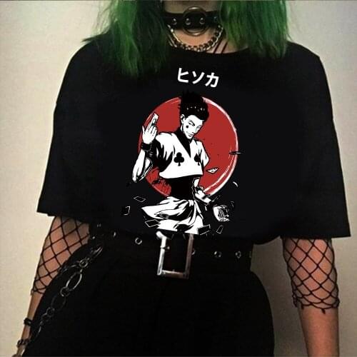 Anime Hunter X Hunter Manga Hisoka Harajuku Summer Short Sleeve Male T-shirt Tops