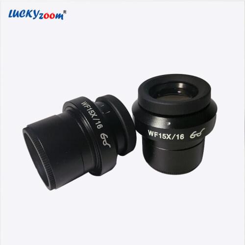 Lucky Zoom Brand WF15/16MM Widefield Trinocular Stereo Zoom Microscope Eyepiece 30mm Mount Thread Microscope Accessories