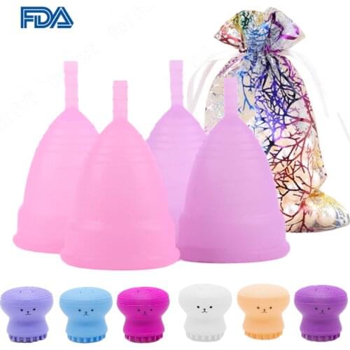 Menstrual Cup Medical Grade Silicone Feminine Hygiene Copa Menstrual Lady Women Period Cup Silicone Reusable Menstrual Cup