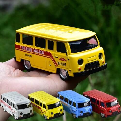 1:36 alloy pull back Russia van bus model,simulation transportation van toy,simulation sound and light,free shipping