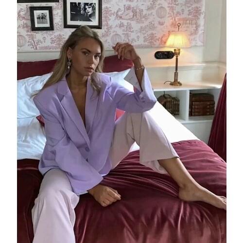 Fashion Young Girl Suits Custom Made Notched Lapel Pocket Purple Jacket Streetwear Casual Daily Chic Korean Style Coat 1 Piece