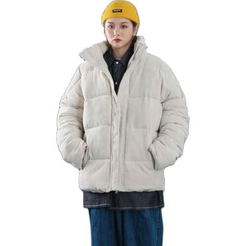 Winter Parka Jacket Cotton Padded Clothes Men And Women Neutral Wind Lamp Core Velvet Bread Coat Cotton Padded Loose
