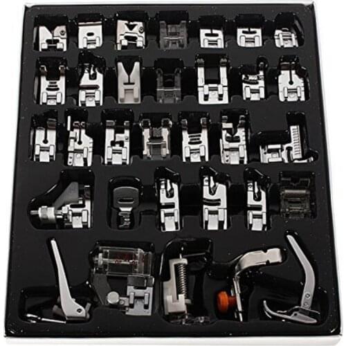 32pcs Domestic Sewing Machine Presser Foot Feet Kit Set For Brother Singer Janome Sewing Tools & Accessory