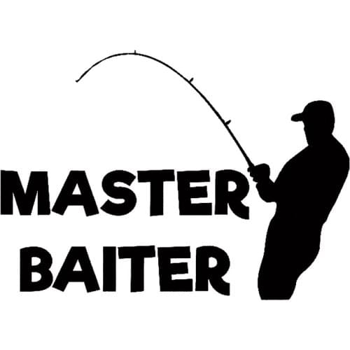 15*10.7cm Fishing box stickers master baiter Car Accessories Motorcycle Helmet Car Styling Car Sticker