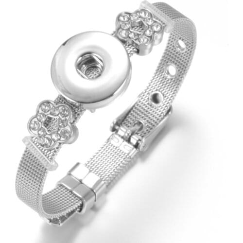 New Multi Stainless Steel 18mm snap bracelets & Bangle 18mm Snap Button Jewelry For DIY Snap Jewelry SZ0452