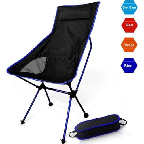 Portable Moon Chair Lightweight Fishing Camping BBQ Chairs Folding Extended Hiking Seat Garden Ultralight Office Home Furniture