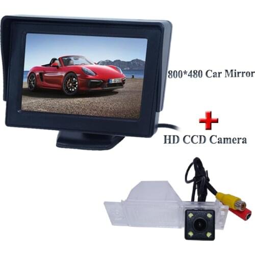 Special car parking camera with waterproof and 4 led lights with car screen monitor 4.3 inch for Hyundai IX35 2016