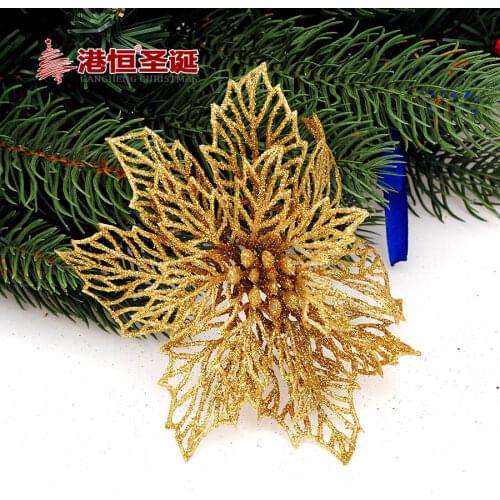 Christmas tree decorations 14cm sticky powder cut out Sequin Christmas cane garland Decoration pendant 10g