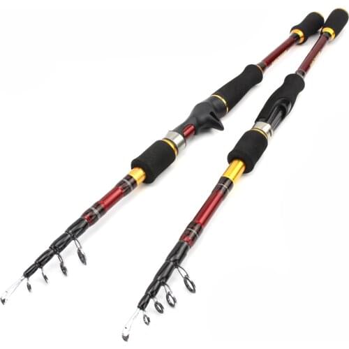 1.8m 2.1m 2.4m 2.7m ultrashort Spinning Casting Fishing Rod M power fast Telescopic Carbon Travel pole 7-28g Lure Weight pesca