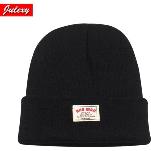 Knitted Hat Men And Women Autumn vs Winter New Fashion Patch AT Korean Version Of Wild Tide Brand Street Couple Casual Cold Cap