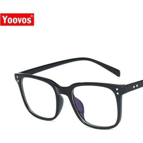 Yoovos Luxury Glasses Frames 2021 Eyeglasses Women Brand Designer Eyewear Retro Glasses For Women/Men Blue Light Lentes De Mujer