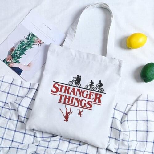 Messenger Bag Shopping Bag Harajuku Stranger Things Shoulder Bags Korean Ulzzang New Letter Cartoon Leisure College Women Bag