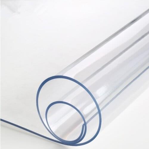 2mm PVC Transparent Tablecloth Waterproof Rectangle Table Cover Mat Kitchen Pattern Oilproof Table Cloths Soft Glass Cloth