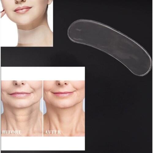 2pcs Transparent Neck Pad Silicone Neck Pads Wrinkle Treatment Prevention Anti Wrinkle Remover Skin Care Only Neck Pads