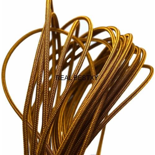 3m/lot approx: 3mm golden color braid stainless steel strands cords for jewelry making diy material stainless steel cords sale