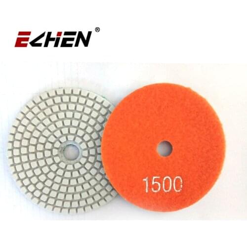 4 inch 100 mm white resin flexible wet stone polishing pads for quartz counter tops sanding disc polishing machine