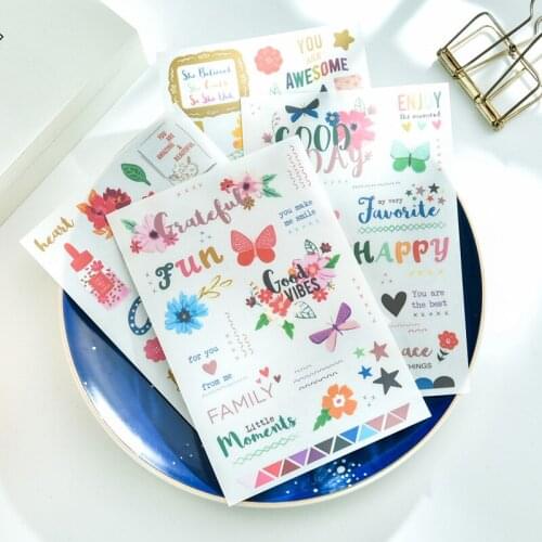 YPP CRAFT 4pc Enjoy The Moment Rub On set for Scrapbooking DIY Projects/Photo Album/Card Making Crafts