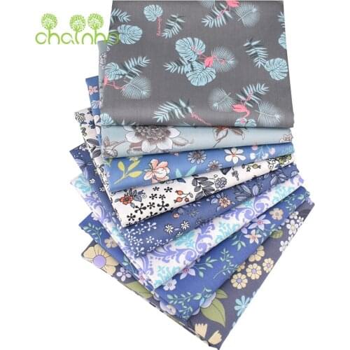 Chainho,8pcs/lot,New Floral Series,Printed Twill Cotton Fabric,Patchwork Cloth,DIY Sewing Quilting Material For Baby & Children