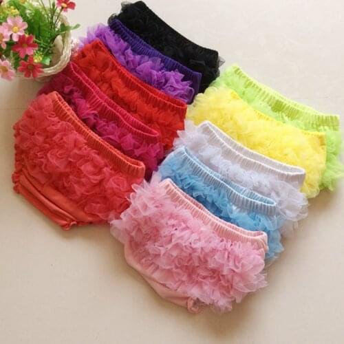 DHL 50pcs Baby Cotton lace Bloomers Shorts Cute Baby Flower Diaper Cover Newborn Shorts Summer Satin Pants