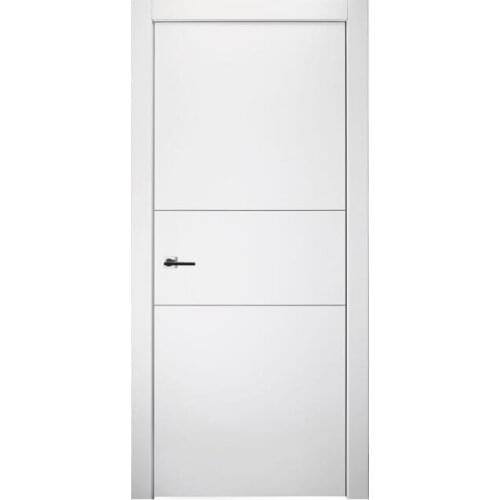 Contemporary solid wood door slab lacquered enamel modern white interior door shaker H1907