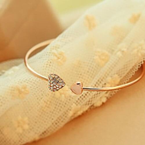 Indian Jewelry Bracelet Stainless Steel Bangles with Charms for Women Pulseras Mujer Fashion Designer Set Couple Gift Crystal