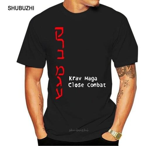 Krav Maga English/Hebrew two colors MMA close combat black top new t-shirt