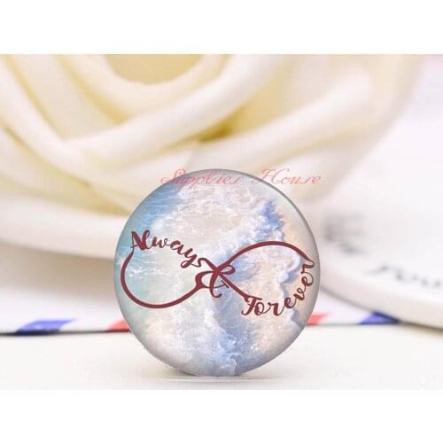 Handmade Round Love photo glass Cabochons, Jewelry Finding Cameo Pendant Settings, (F006-374)