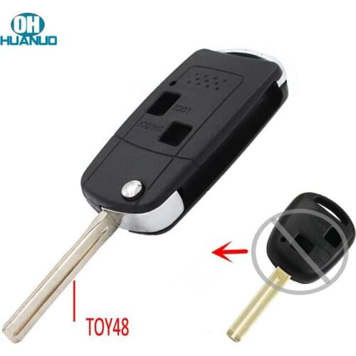 2 Buttons Modified Flip Remote Car Key Shell Case for Lexus RX300 LS400 LS430 ES330 SC430 IS300 LX470 RX330 RX350 GS300 TOY48